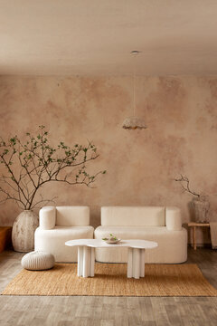 Minimalist Living Room with Natural Decor