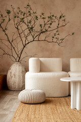 Minimalist Living Room with Natural Decor