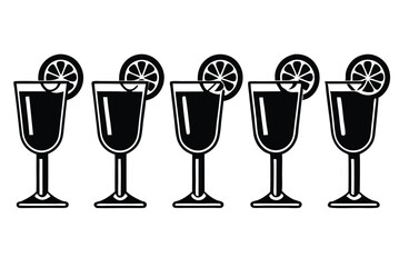 Elegant Bartender in Vest Pouring a Cocktail – Vector Illustration

