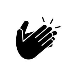 Hands clapping icon. Clap symbol. Applause vector symbol. Congratulations, celebration, and success.