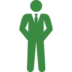 Businessman, message, speech icon