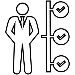 Boss, hierarchy, leader icon