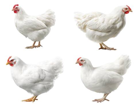 White Leghorn Chicken Silhouette