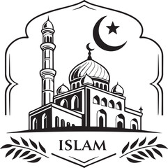 Taj Mahal silhouette, a famous Indian landmark with mosque-like domes against a travel-sky backdrop