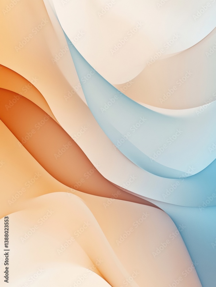 Poster Modern abstract background with seamless gradient transitions showcasing cool and warm hues in a smooth minimalist design ideal for various creative projects