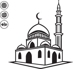 vector illustration of mosque