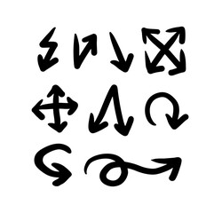 set of symbols hand draw vector illustration