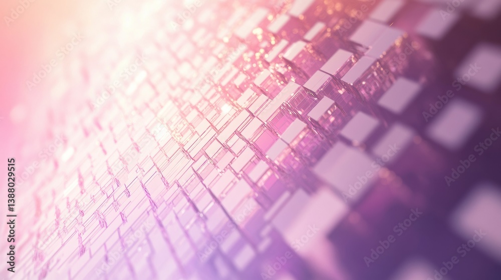 Fototapete Soft abstract background with neutral-colored pixels creating a digital futuristic aesthetic in a modern and minimal style