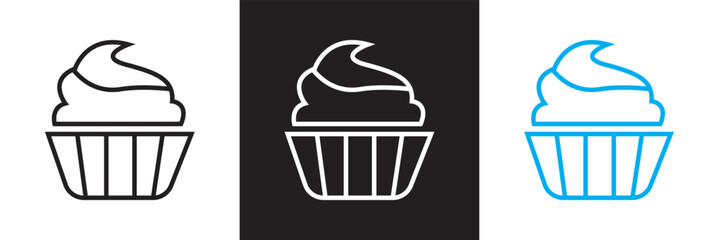 Bakery icon .  Vector for websites, mobile interfaces, presentations, banner, visual branding etc. Vector illustration. isolated on white and black background. EPS 10