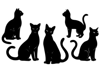 black cat silhouettes
