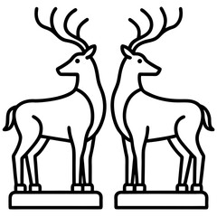 deer silhouette vector