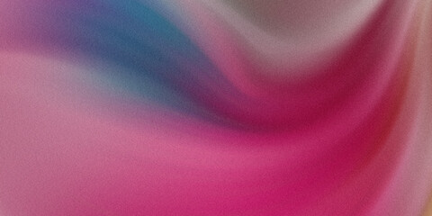 Abstract background with flowing waves of pink blue and white color gradients and blurred effect