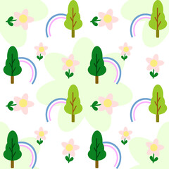 cute natural seamless patte,  tiles, fabric, paper, wraping.