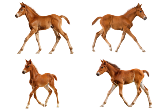 Chestnut Foal Trotting Portrait