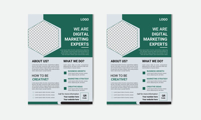 Corporate and modern a4 flyer template, modern business flyer template, abstract business flyer and creative design, Flyer template layout design. business flyer, brochure, magazine .