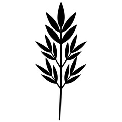 flowers flax silhouette vector illustrator 