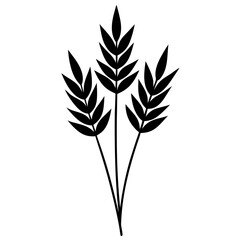 flowers flax silhouette vector illustrator