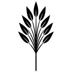 flowers flax silhouette vector illustrator