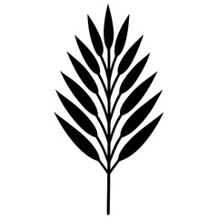 flowers flax silhouette vector illustrator