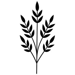 flowers flax silhouette vector illustrator