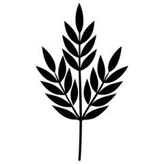 flowers flax silhouette vector illustrator