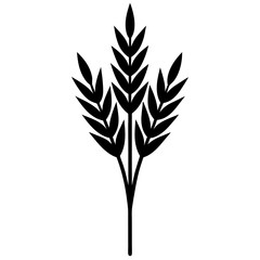 flowers flax silhouette vector illustrator