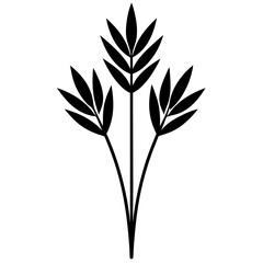 Fototapeta premium flowers flax silhouette vector illustrator