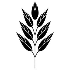 flowers flax silhouette vector illustrator