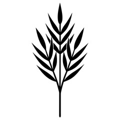 flowers flax silhouette vector illustrator