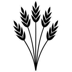 flowers flax silhouette vector illustrator