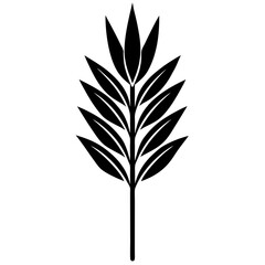 flowers flax silhouette vector illustrator