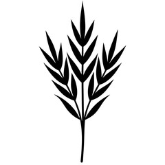 flowers flax silhouette vector illustrator