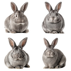 Gray Rex Rabbit Portrait