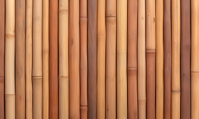 Naklejka premium Textured Bamboo Mat Surface with Tightly Bound Vertical Strips
