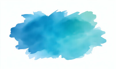 Soft Blue Watercolor Shape with Smooth Textures for Creative Use