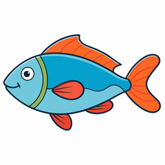vector illustration of a fish