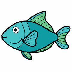 vector illustration of a fish
