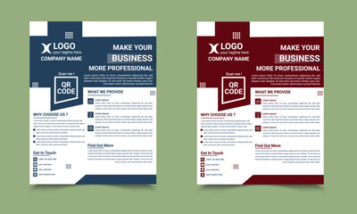 Business Flyer Template Corporate flyer template colorful gradient geometric circle shape. Creative modern bright concept circle round shape. vector template in A4 size. 