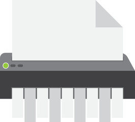 Illustration of a Paper Shredder with Document