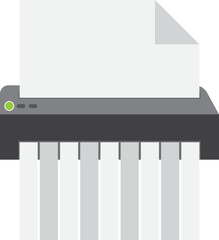 Illustration of a Paper Shredder with Document