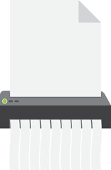 Illustration of a Paper Shredder with Document