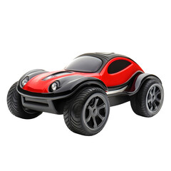 Remote-controlled toy car isolated on white background