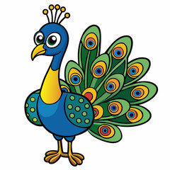 peacock vector illustration