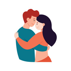 two people hugging .eps