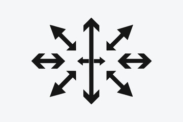 Multi directional Arrows Icon for Design