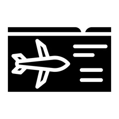 Boarding Pass line icon