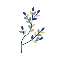 lilac branch isolated on white