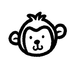 monkey png cute cartoon handwrite design kid and art doodle outline element
