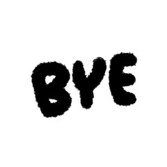 bye png cute cartoon handwrite design kid and art doodle outline element