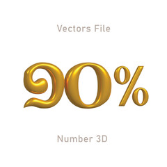 A gold 10% sits on a white background.